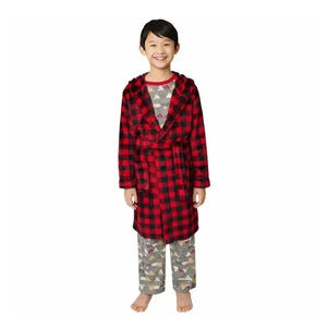 #3 Eddie Bauer Youth 3-piece Robe & Matching Pajamas Set Size Medium 10/12